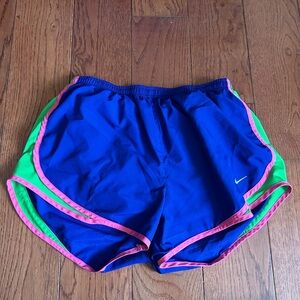 Nike Blue and Pink Athletic Shorts Lightweight Design